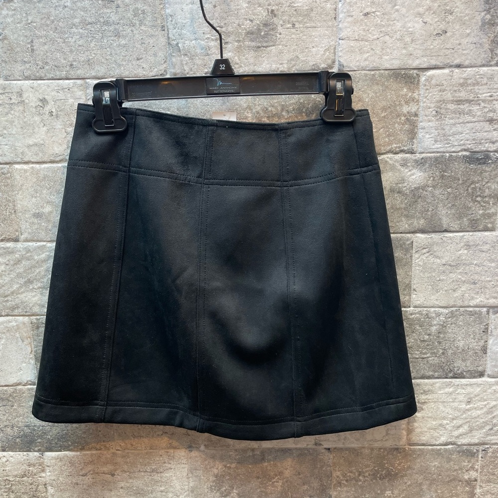 ❤️ GAP SUEDE BLACK SKIRT NEW SIZE 0 - Picture 5 of 7